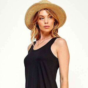 Scoop Neck Solid Tank Top